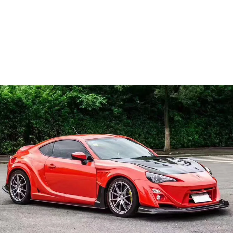 VRS Style Wide Body Kit Carbon Fiber Fibre Bodykit For  GT86 Subaru BRZ Wuth Front/Rear Bumper Lip Side Skirts