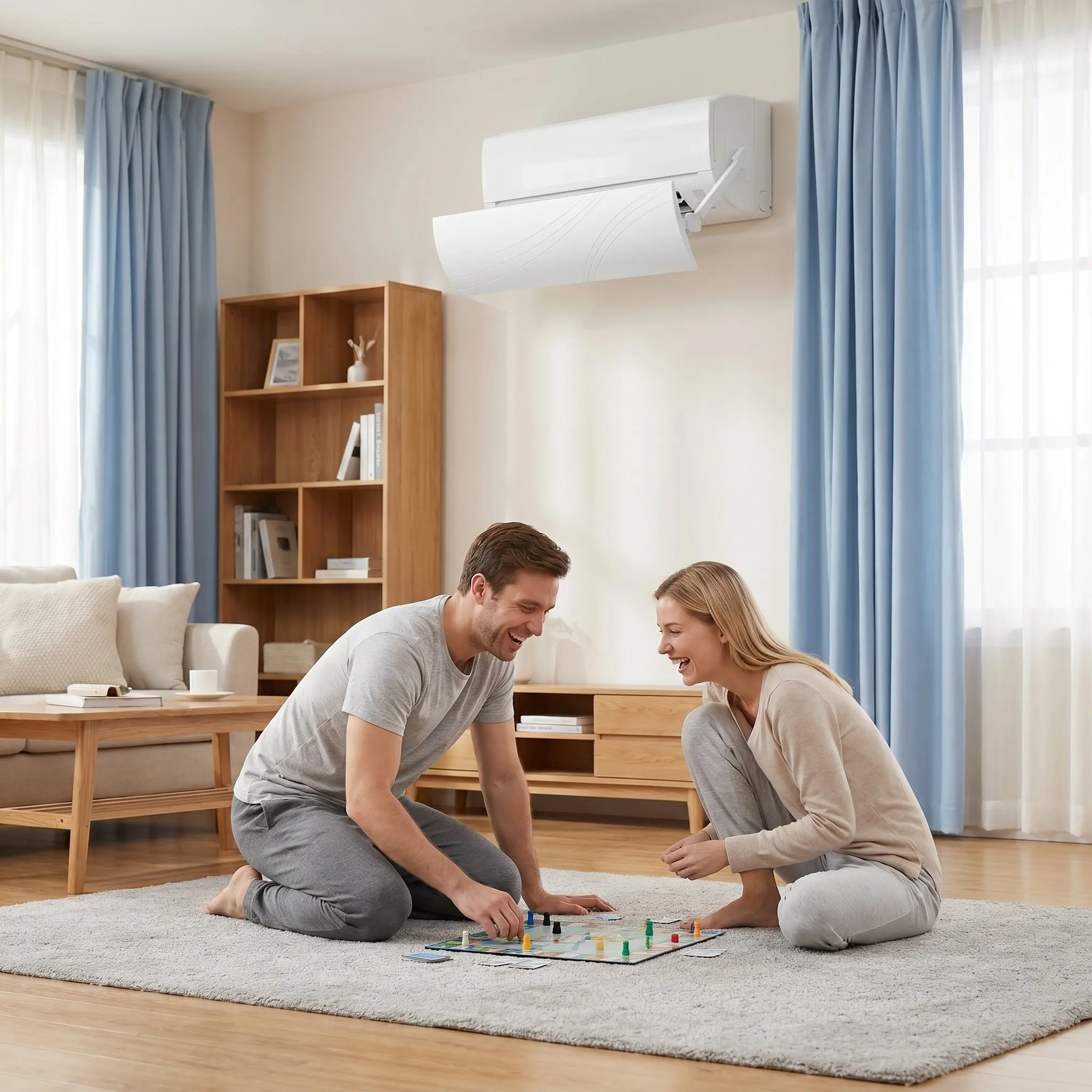 PP Adjustable Air Conditioner Deflector for All Ac Units Foldable Wind Direction Control Air Conditioning Wind Shield Home