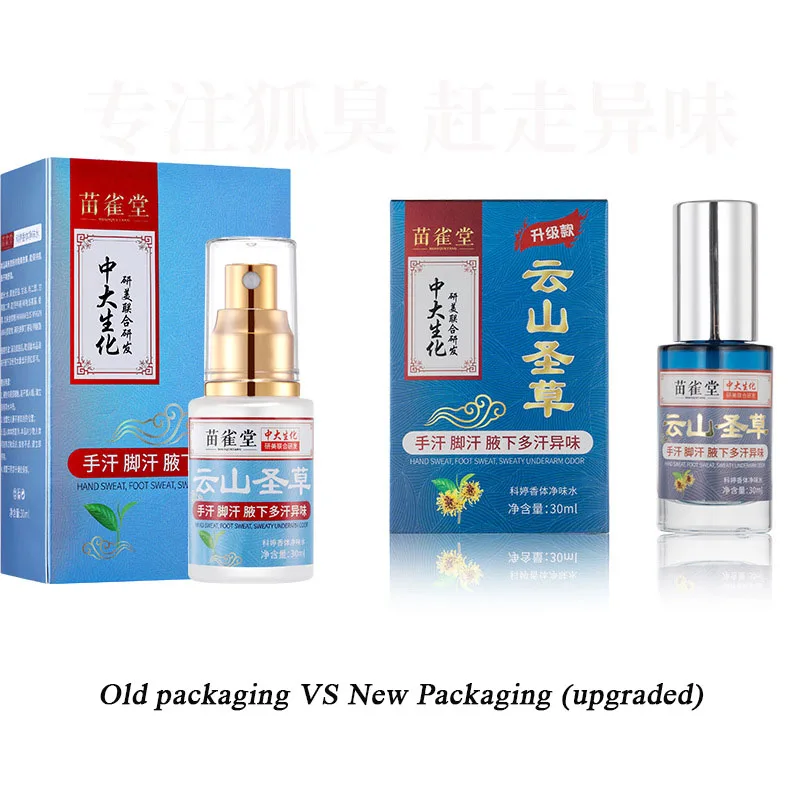 Spray Antitranspirante Universal, Fragrância Erva, Refrescante, Suor Anti-Mãos e Pés, Creme de Sabor Puro