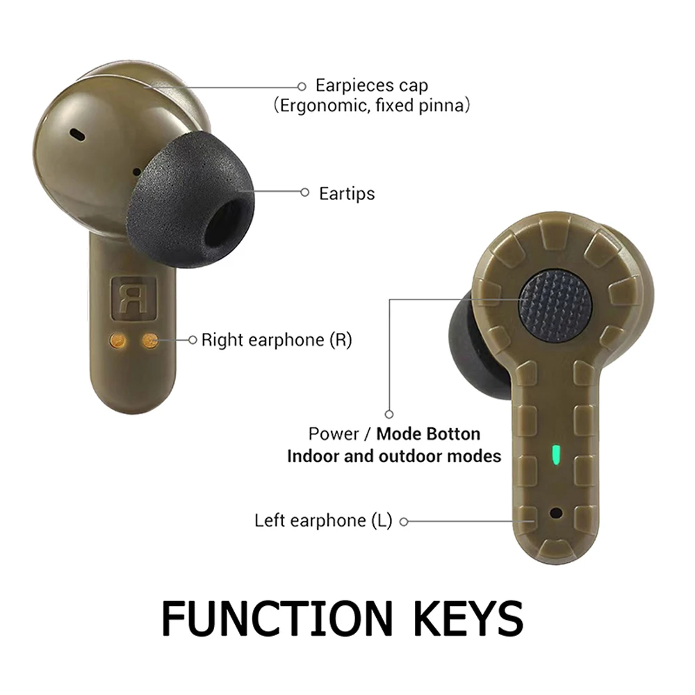 ARM NEXT Shooting protezione per le orecchie cuffie di sicurezza elettroniche tappi per le orecchie In-Ear riduzione attiva del rumore per la caccia
