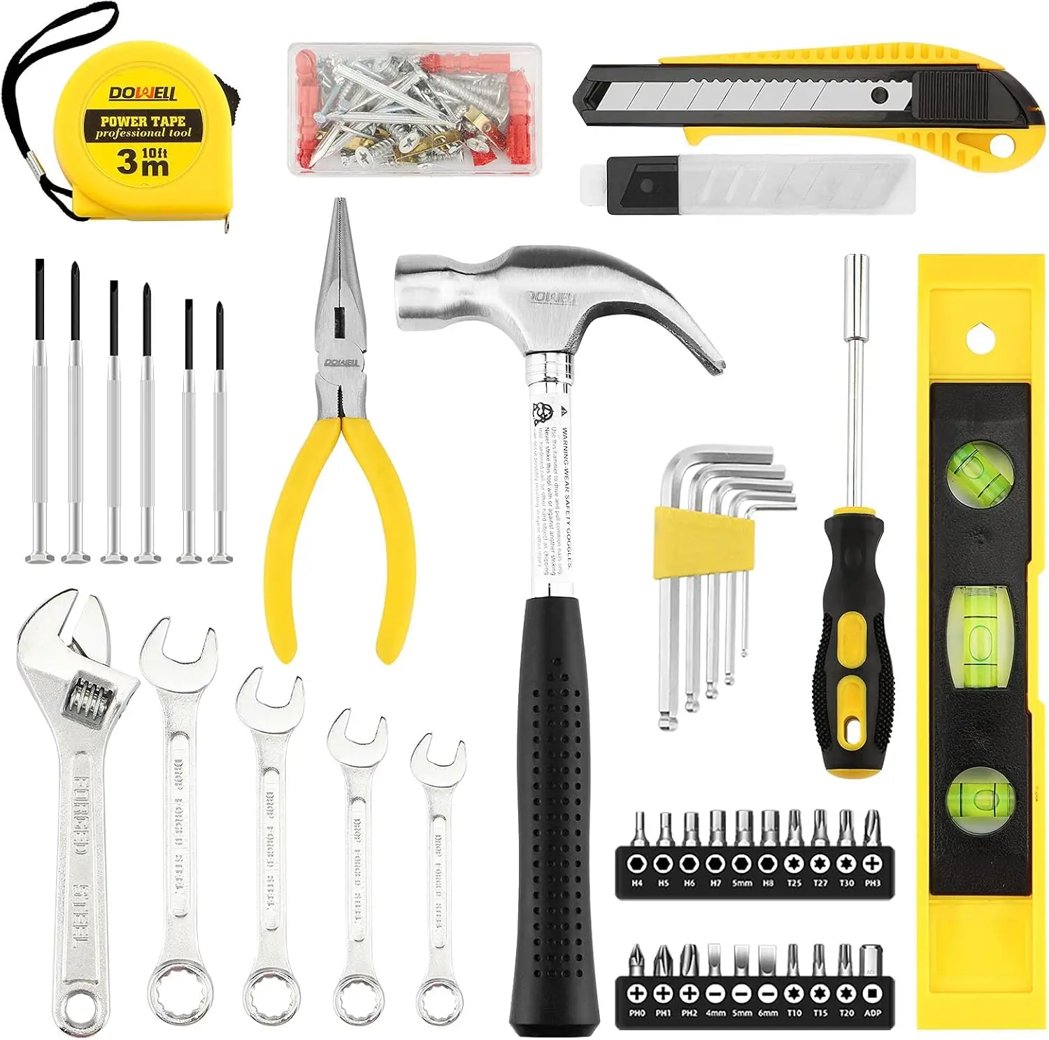 Set di attrezzi manuali per la casa Cassetta degli attrezzi combinata manuale Kit di riparazione auto Kit di attrezzi regalo per la casa Attrezzi da giardino per la lavorazione del legno Prezzo di fabbrica-001