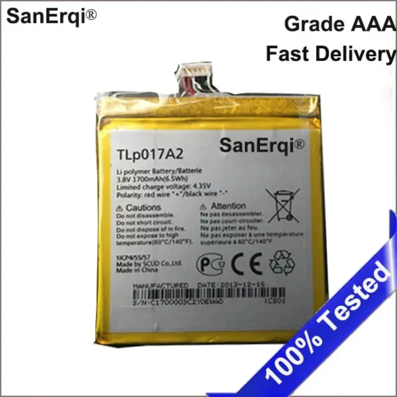 

Аккумулятор 1700 мАч TLp017A1 TLp017A2 для мобильного телефона Alcatel OT6012 One Touch Idol Mini 6012D 6012X 6012A 6012W TLp017A2