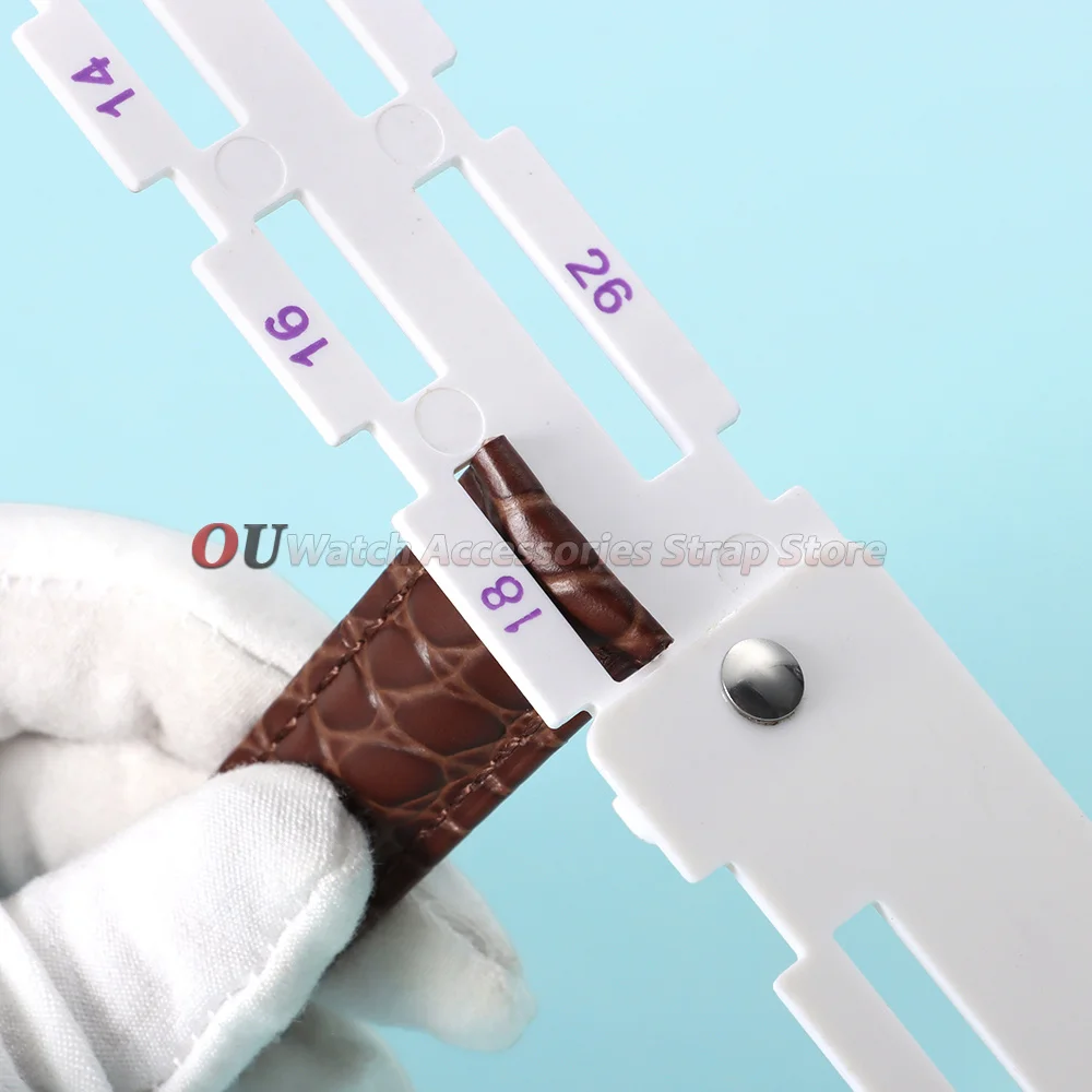 6mm-36mm Plastic Multi-Sized Caliper Measuring Silicone Leather Watch Band Width Length DIY Convenient Ruler Watch Tepair Tools