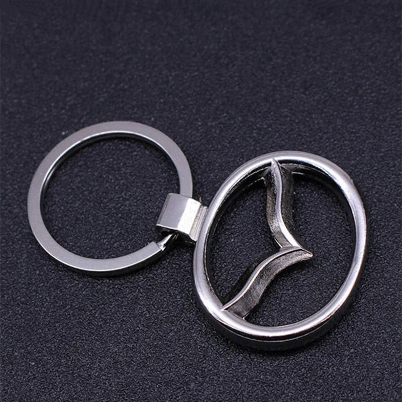 Alloy Car Key Chain Keyring Auto Key Ring Holder for Mazda CX7 CX5 CX9 Atenza RX8 RX7 MX3 MX5 Axela Speed 6 SKYACTIV