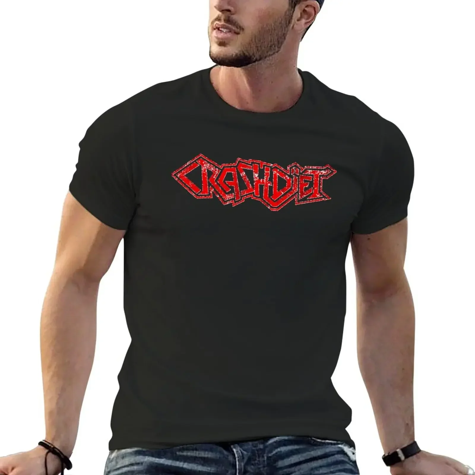 New Crashdiet Band Logo t-shirt cropped t-shirt plus size t-shirt men's graphic t-shirts funny