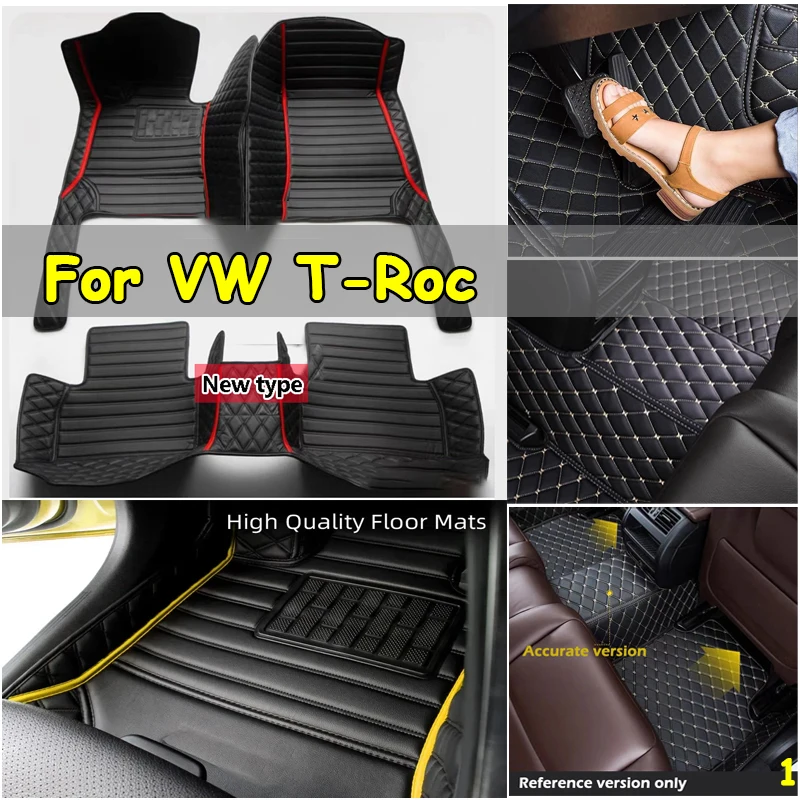 

WYM Car Floor Mats For VW VW T-Roc A11 AC7 2018 2019 2020 Waterproof Tapete Automotivo Para Carro Car Mats Car Accessories