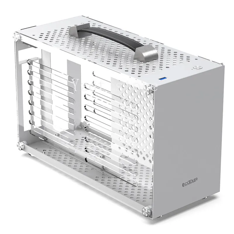 Hummingbird i100 Chassis ITX Portable Portable DIY Mini Small Steel Cannon PRO White Full Side Transparent