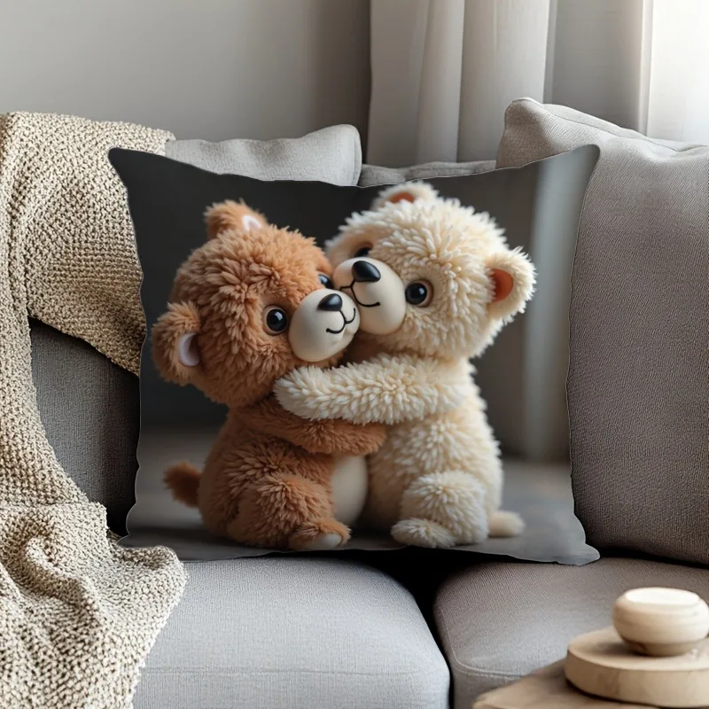 Funda de almohada con estampado de osos de peluche Cuddle-Tastic para un funda de cojín para sofá para dormir Calilia