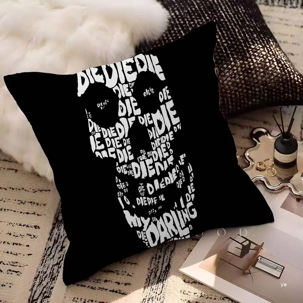 Die Die My Darling Misfits Pillow Cover for Bedroom Room and Living Room Sofa Decorative Cushion Cover