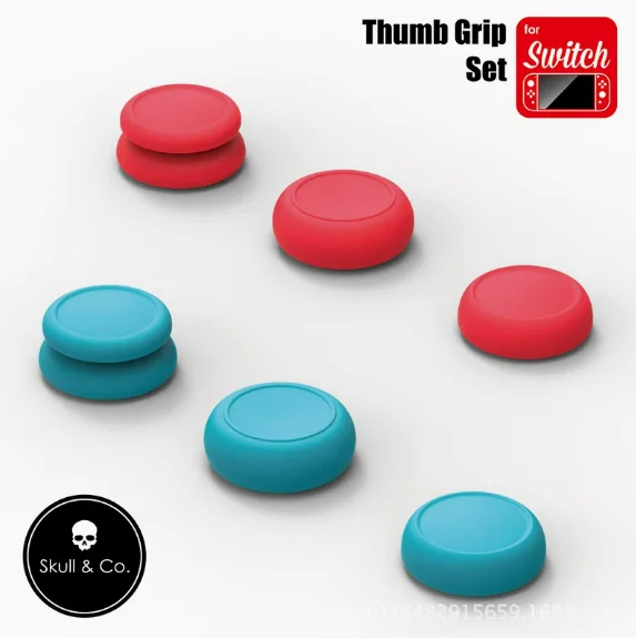 6pcs Replacement for Switch Lite Switch Oled Silicone Controller Analog Thumb Stick Grips Joystick Cap Anti Slip Rocker Cover