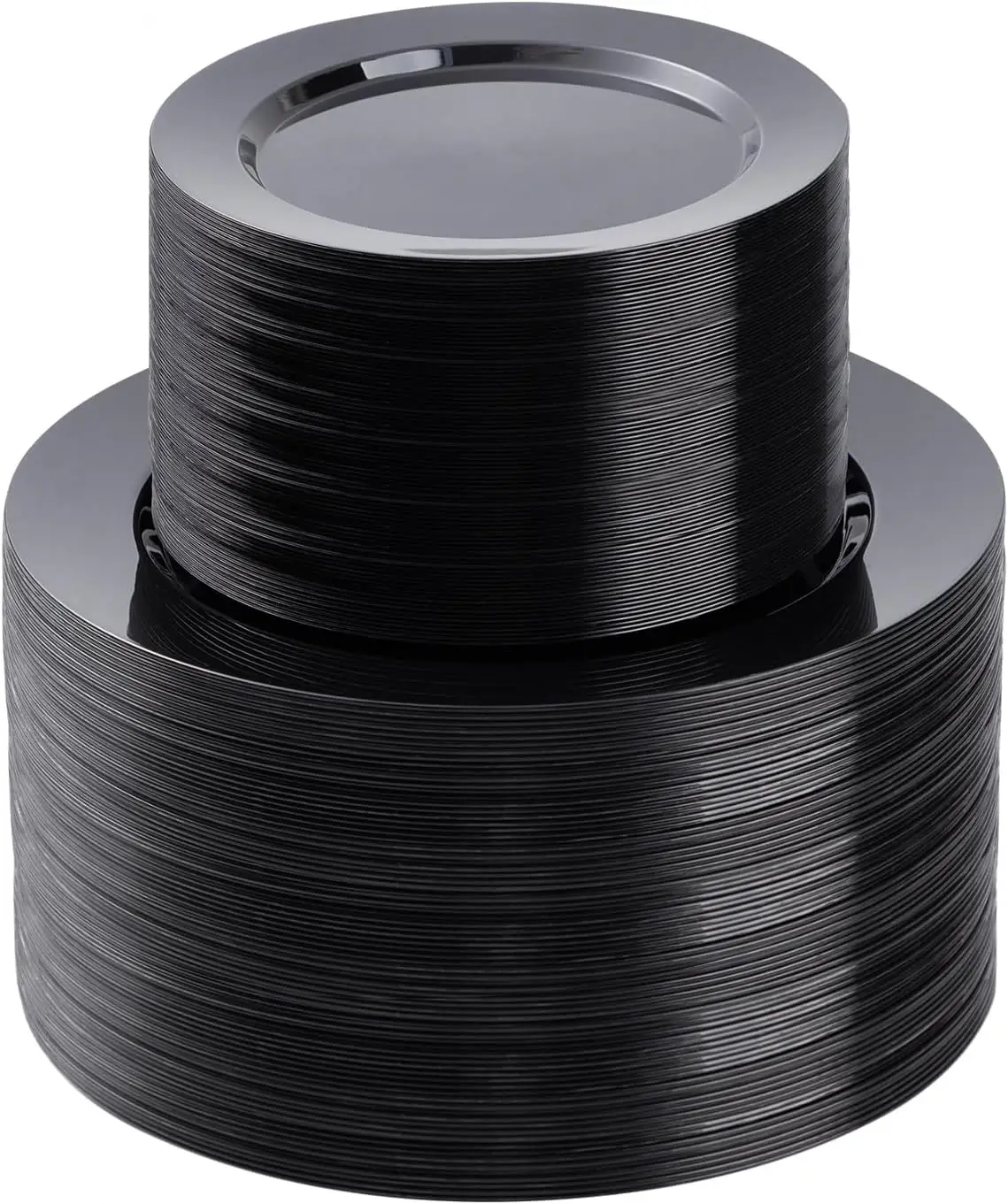 

Набор из 200 черных пластиковых тарелок, 100 ужин и 100 десертных тарелок, одноразовые тарелки премиум-класса для вечеринок и свадеб