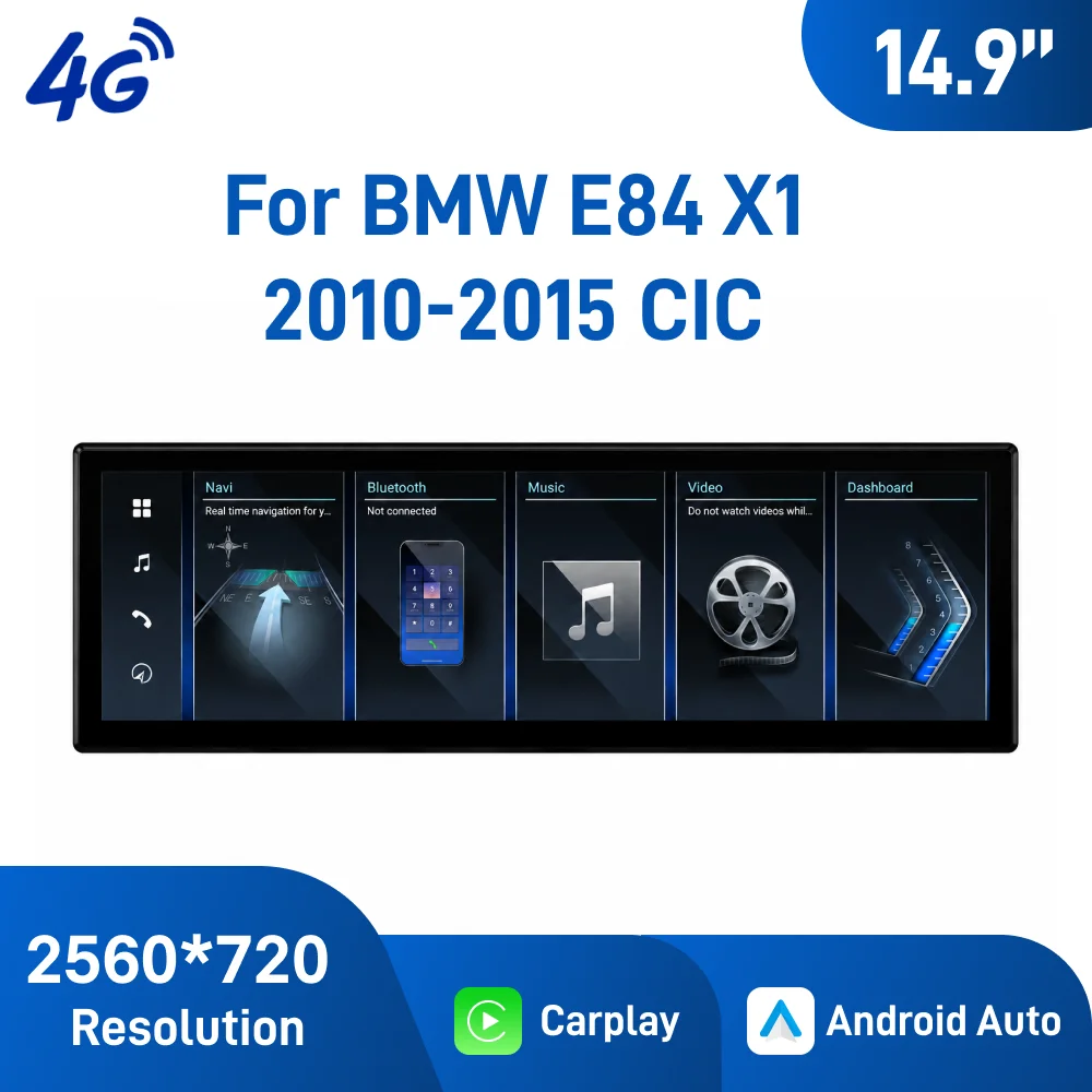 14.9 Inch Android Car Navigation for BMW X1 E84 2010-2015 CIC, Touch Screen, GPS Multimedia Player, Wireless CarPlay