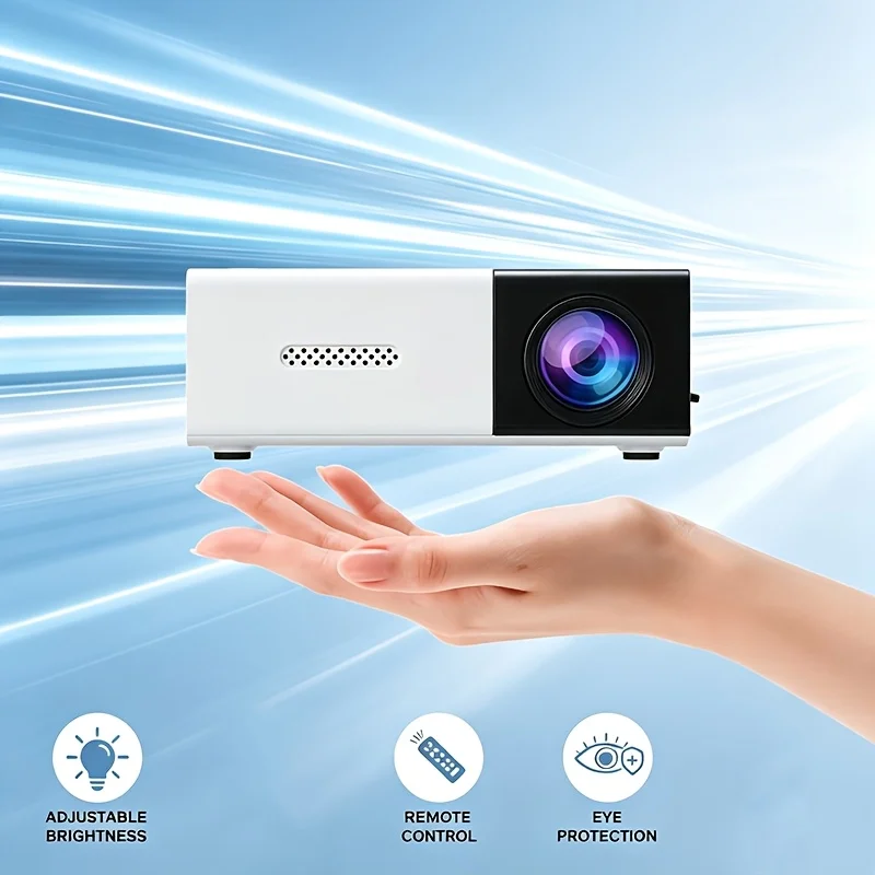 The mini smart projector YG300S has a 16:9 aspect ratio and is suitable for indoor home theaters. It is ideal for movies