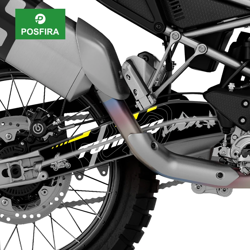 POSFIRA Motorcycle Swingarm Sticker 3D Resin Decals for Aprilia Tuareg 660 2025 2024 2023 2022 Motorbike Swing Arm Accessories