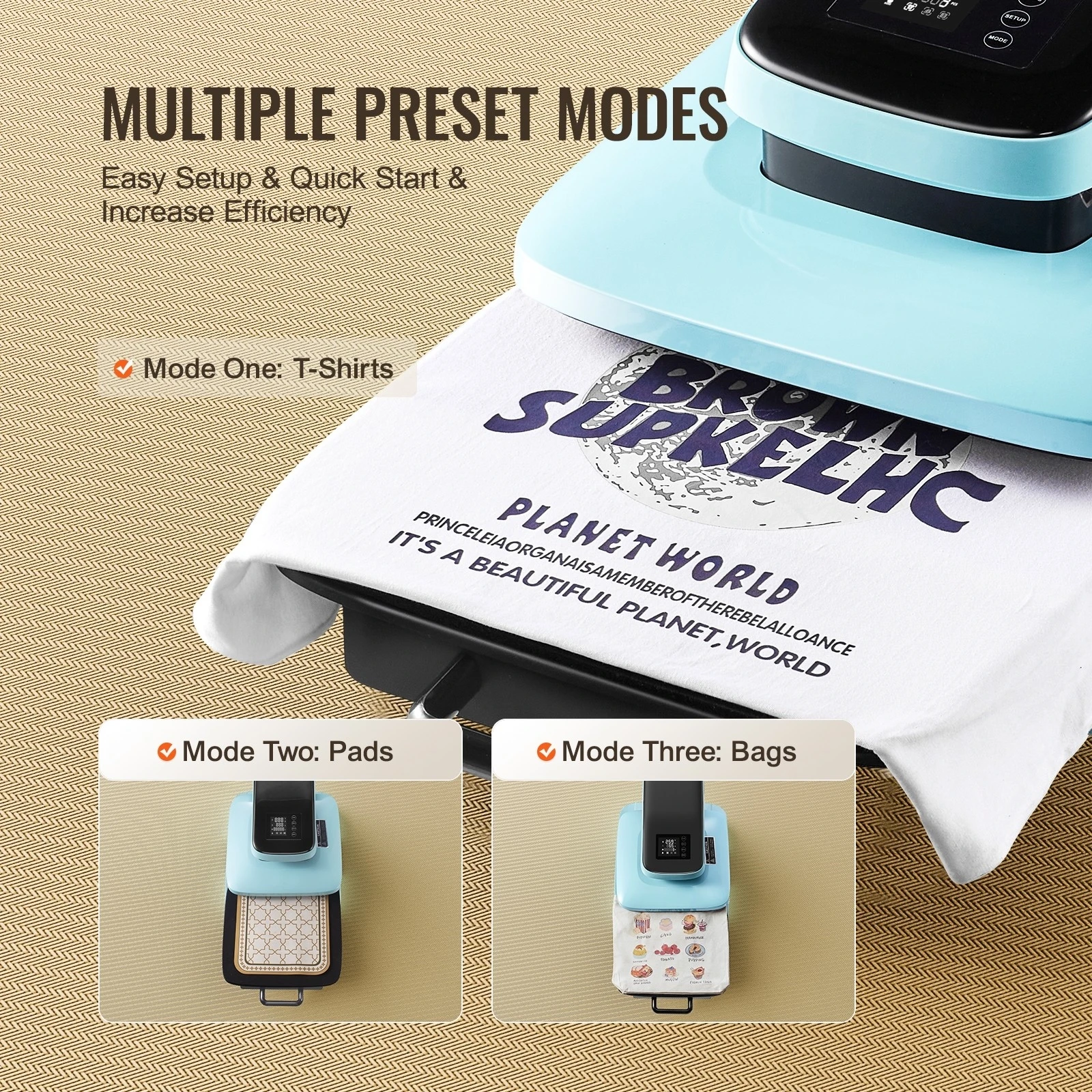 ماكينة الضغط الحراري الأوتوماتيكية SucceBuy مقاس 15 × 15 بوصة، تسخين سريعًا وتساويًا، مكبس حراري للتسامي والقمصان #3