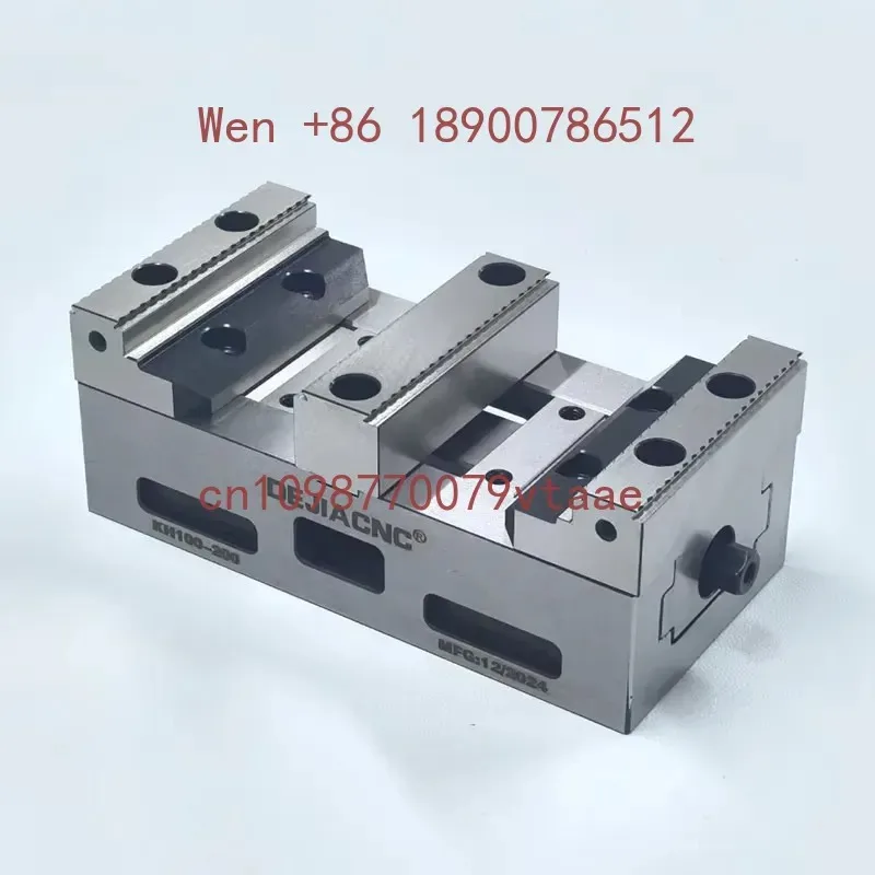 KH100-200D Manual Heavy-duty Double Station Precision Self Centering Vice for CNC Milling