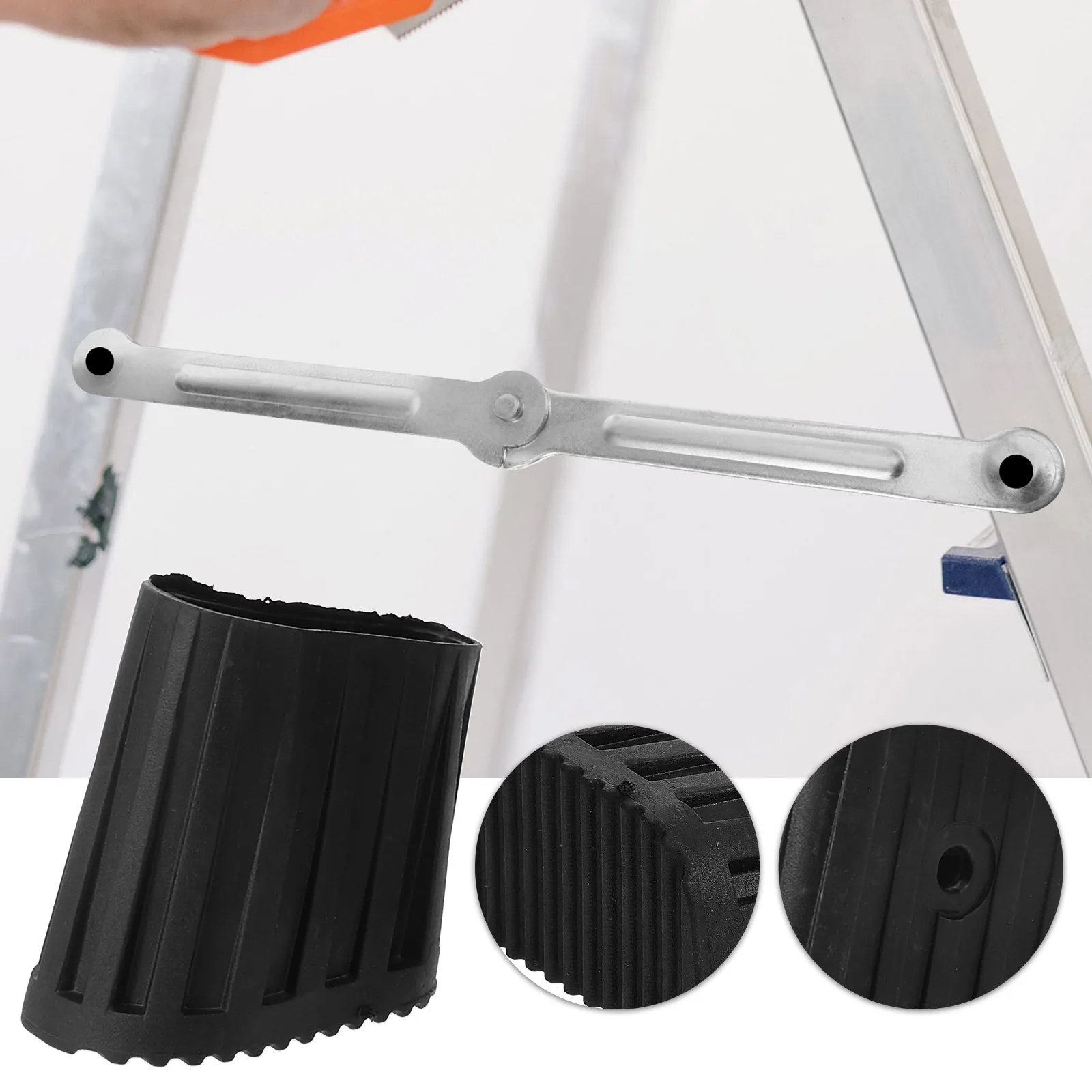 

4Pcs Step Ladder Feet Replacement Non-Slip Rubber Covers Protect Floors Tiles Carpets Step Ladder Feet Replacement