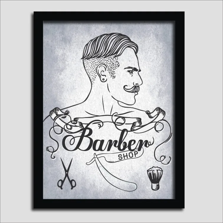 Barber Shop Hair Stylist Beauty Hair Salon 24 Pictures Canvas Home Decor Wall Art Paintings Room Decoration