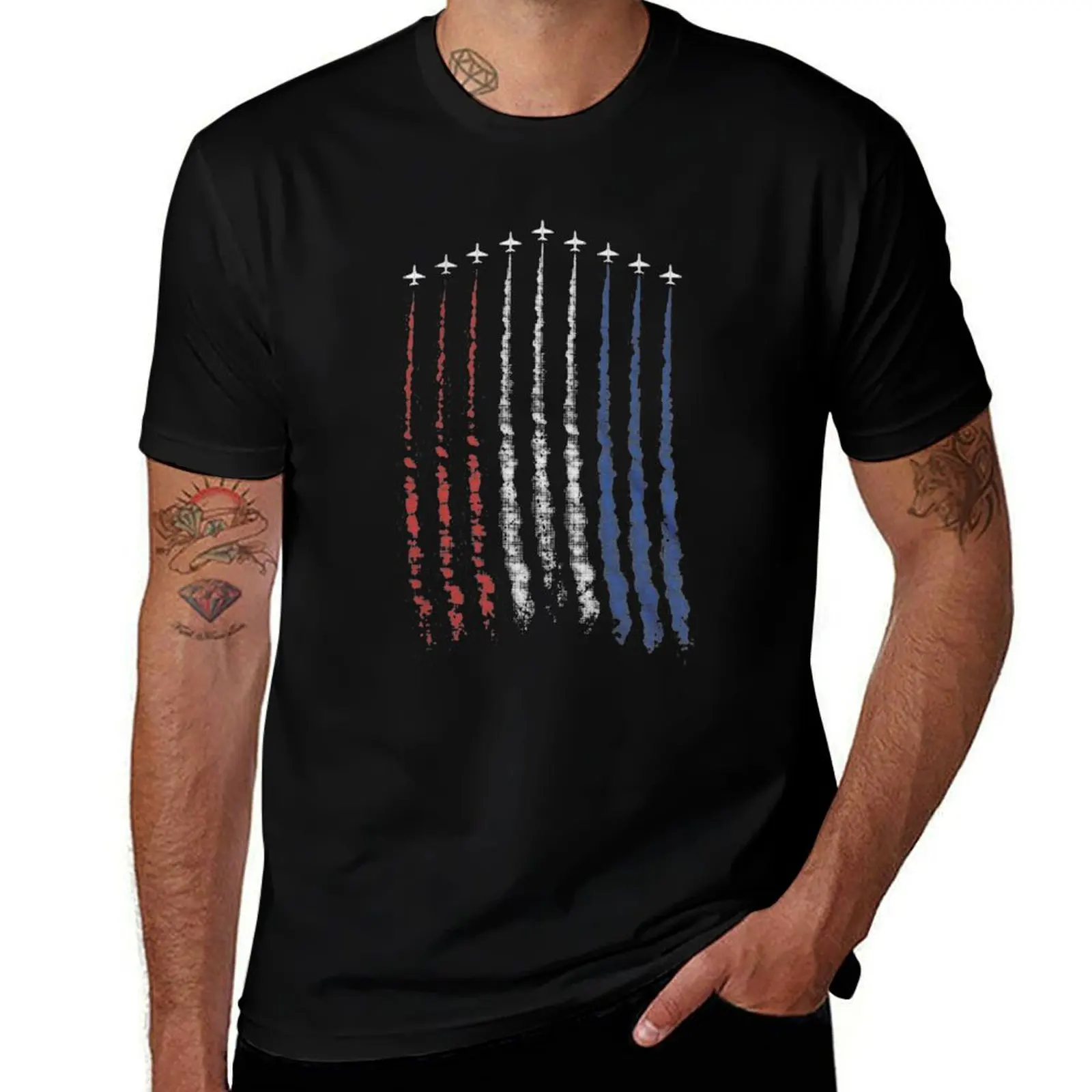 

Red White Blue Air Force Flyover Men's T-Shirt t shirts for man graphic cars mens graphic t shirts T-Shirt