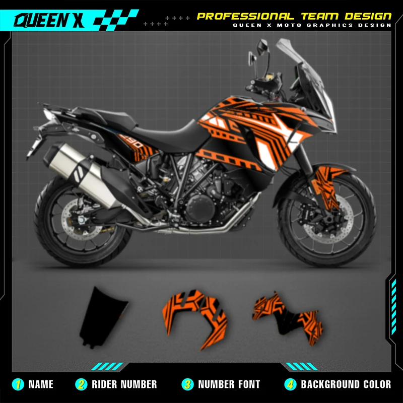 

Queen X MOTOR For KTM ADV 1290 R S 2017 2018 2019 2020 Full Set Motorcycle Graphics Decals Stickers Kits