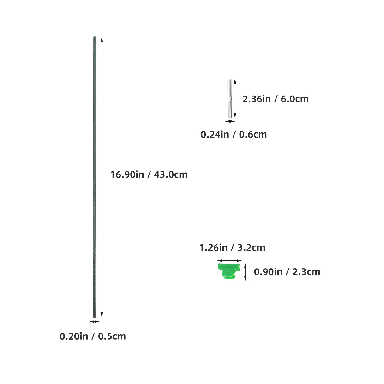 Garden Hoops Fiber Rod Kit Plastic Coated Support Frame for Raised Beds Row Covers Insect Netting