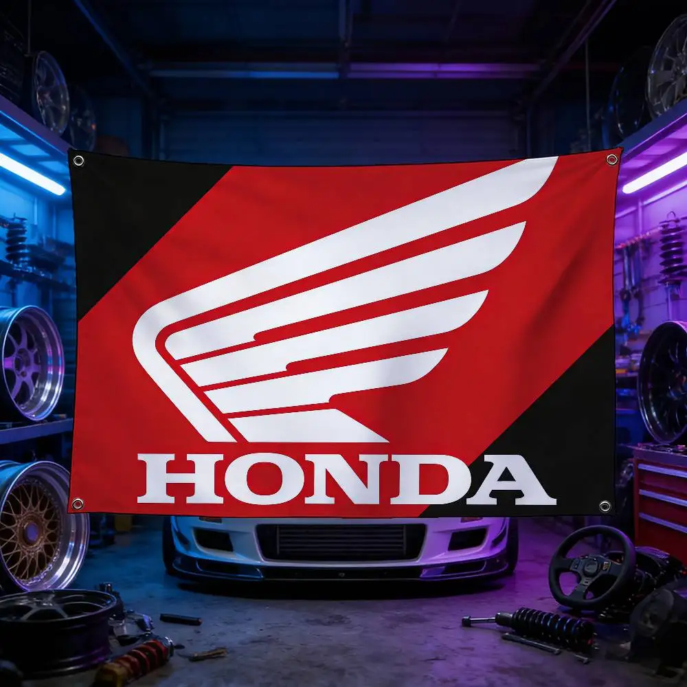 

Motorcycle For HONDA Decorative Flag High Quality Polyester Fade Resistant Machine Washable Indoor Outdoor Hanging Banner