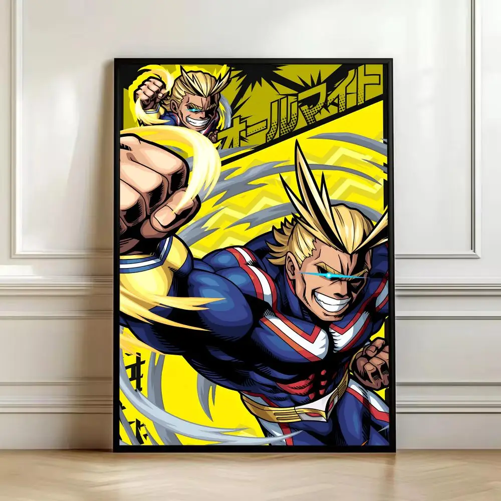 My Hero Academia All Might Painting Calligraphy HD Art Wall Waterproof Home Living Room Bedroom Bar Decorative Paintings
