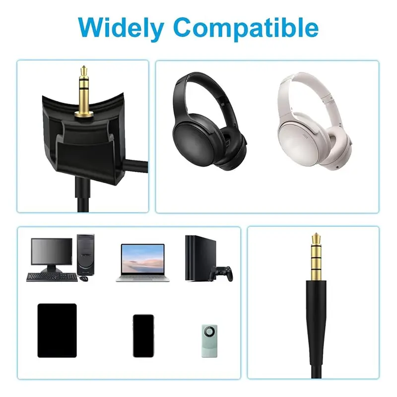 [NEW!CCDD】 For Bose Quietcomfort 45 Headphone Replacement Audio Cable For Gaming Microphone Compatibility