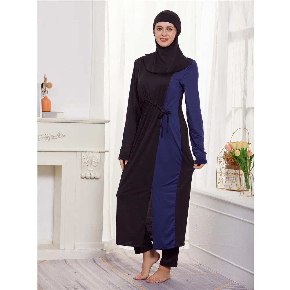 3pcs Islamic Modest Swimwear Tunic Robe Long Burkini Muslim Women Swimsuits For Women Swimming Bathing Surfing Wear Full Cover