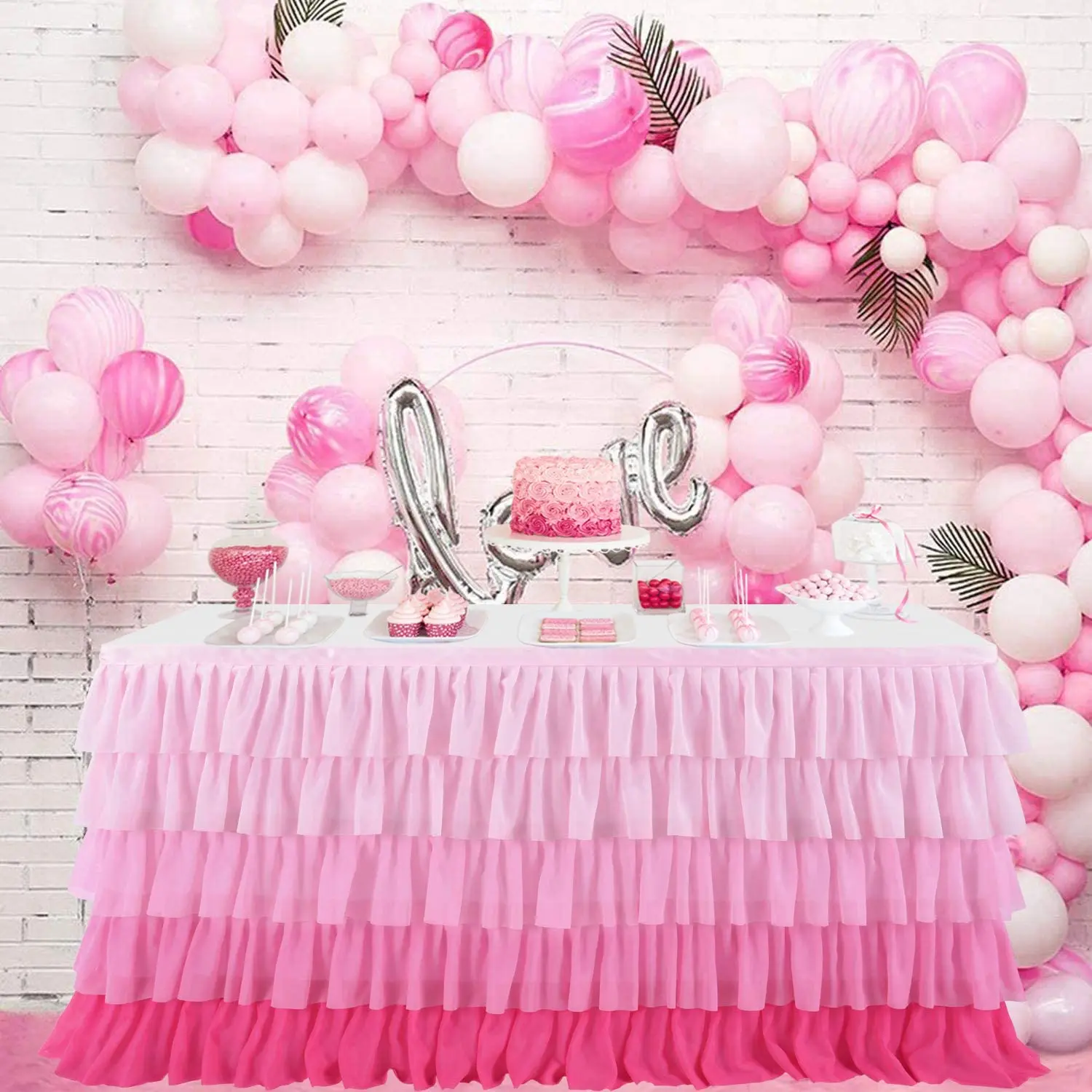 Tulle Table Skirt Tutu Tablecloth Tableware for Baby Shower Birthday Party Decorations Banquet Wedding Home Party Table Supplies