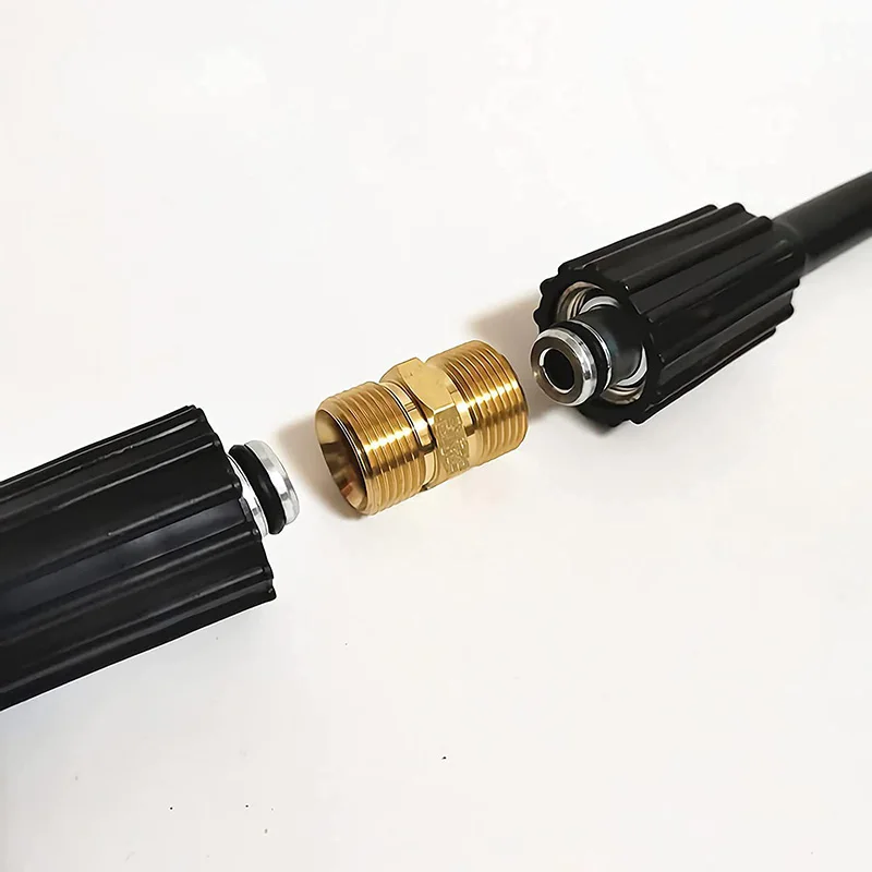 3 Models 6000 PSI M22 Pressure Washer Hose Extension Coupler Metric Male Thread M22-14/15mm Male Fitting  Brass Adapter