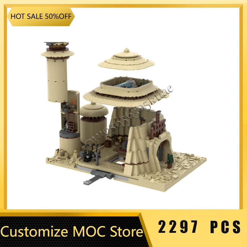 Nuevo 2297 Uds. Ladrillo personalizado Boba Jabba's Palace, modelo de bloques de construcción en escala, juguete educativo para niños, regalos de cumpleaños