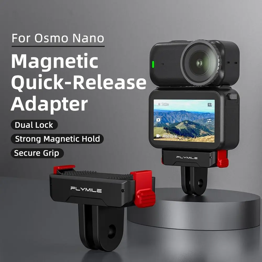 Quick Release Magnetic Mount Adapter 1/4 Screw Durable Mount Bracket ABS Lightweight Base Adapter for DJI Osmo Nano