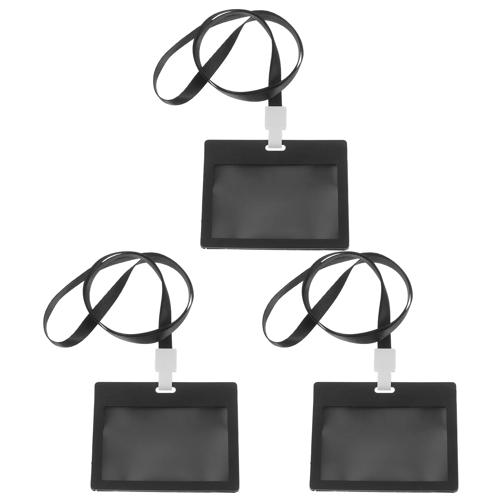 3 مجموعة حامل شارة الهوية أكمام بطاقات شفافة للعمل Id بطاقات الأعمال المضادة للخدش أغطية حماية شفافة اسم شارة كم #5