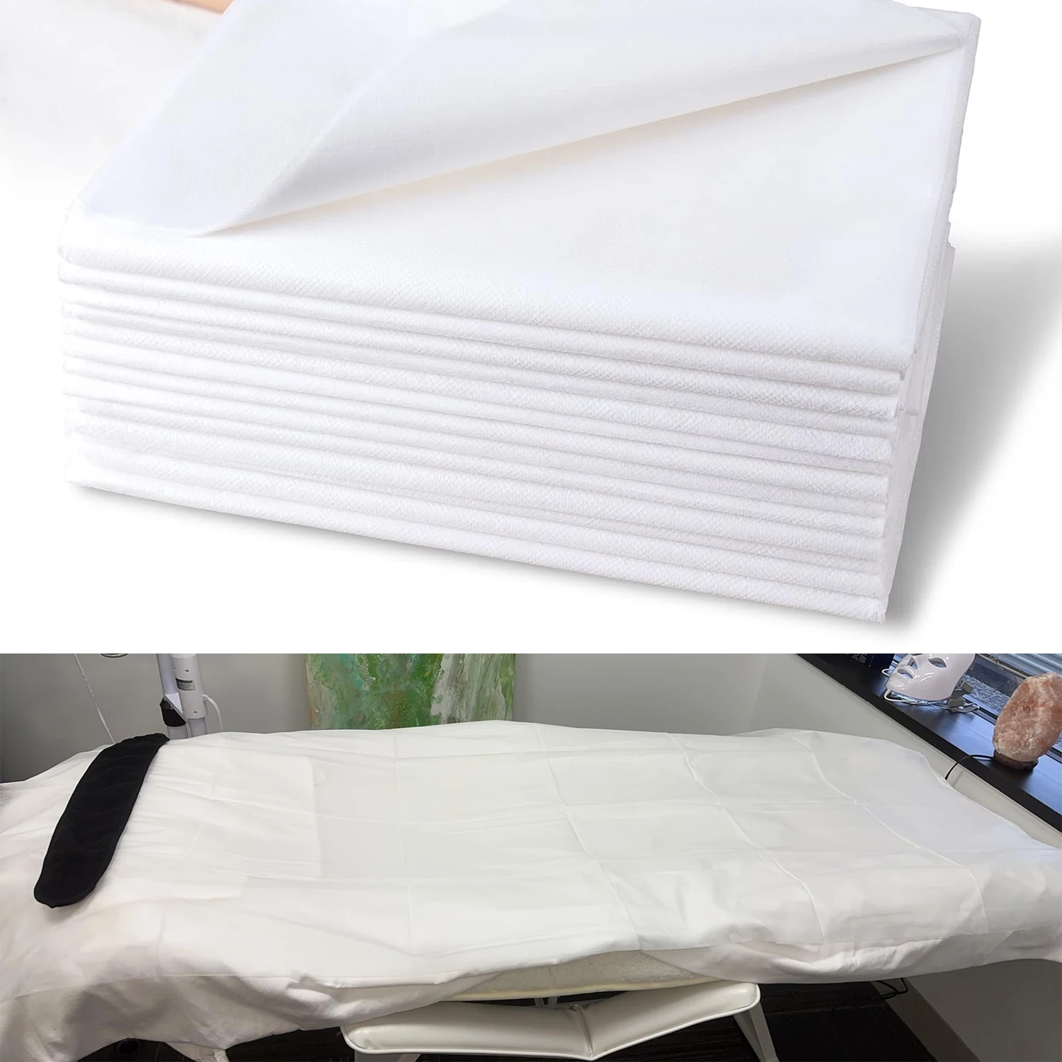 30 Pieces Disposable Elastic Breathable Non-Woven Bed Covers Spa Salon Clinic Bed Massage Shop Bedding Single-Use 100*215cm