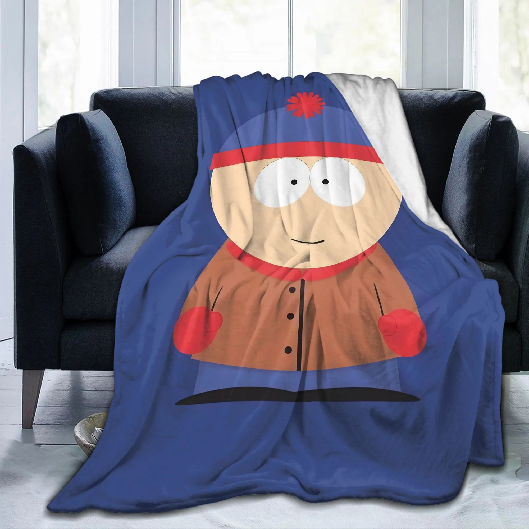 Custom 3D Print Novelty Stan Marsh Blankets Breathable Soft Flannel Sprint South Parks Throw Blanket for Sofa Outdoor Bedroom