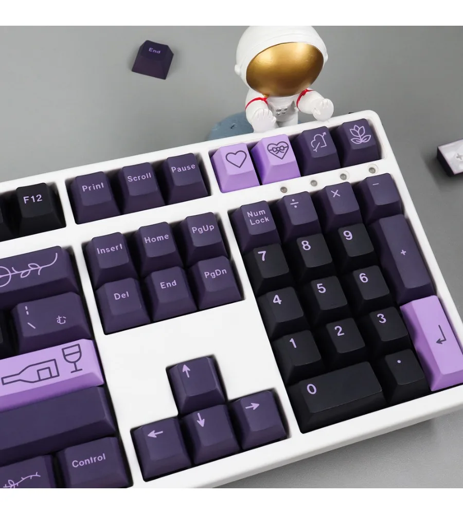 First Love Japanese Keycaps Purple Original PBT Sublimation Full Set of Mechanical Keyboard Caps