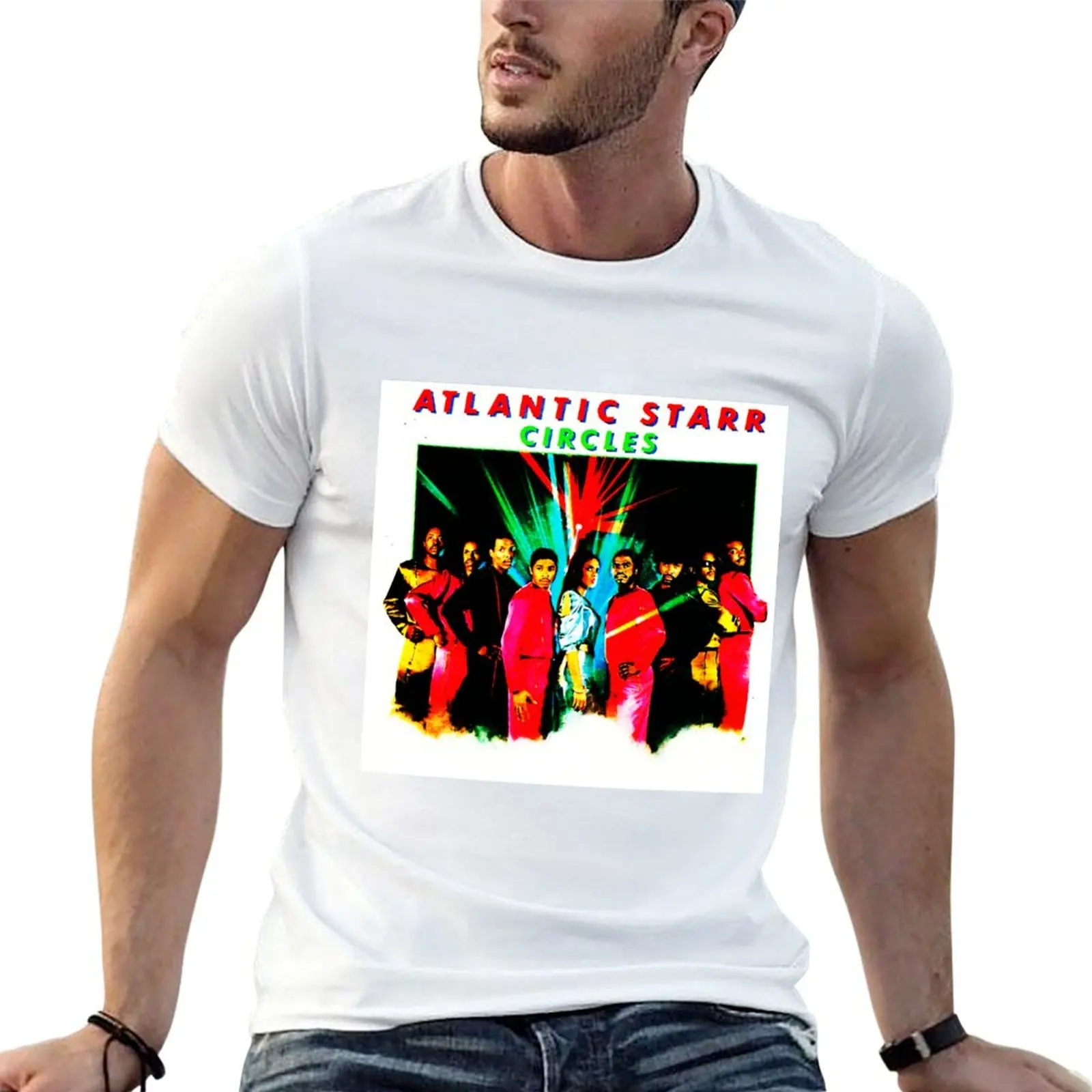 CIRCLES GROUP BAND BAHAGIA ATLANTIC STARR POPULAR T-Shirt Stretch Fabric Comfort T-Shirt
