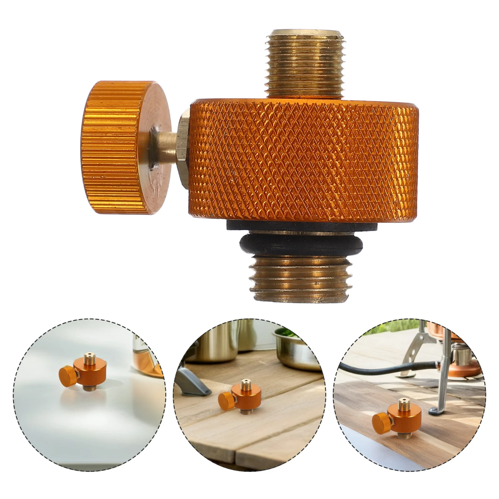 

Camping Stove Adapter for Middle East Gas Cylinders Outdoor Cooking Conversion Head Brass Gas Bottle Adaptor Secure Stable