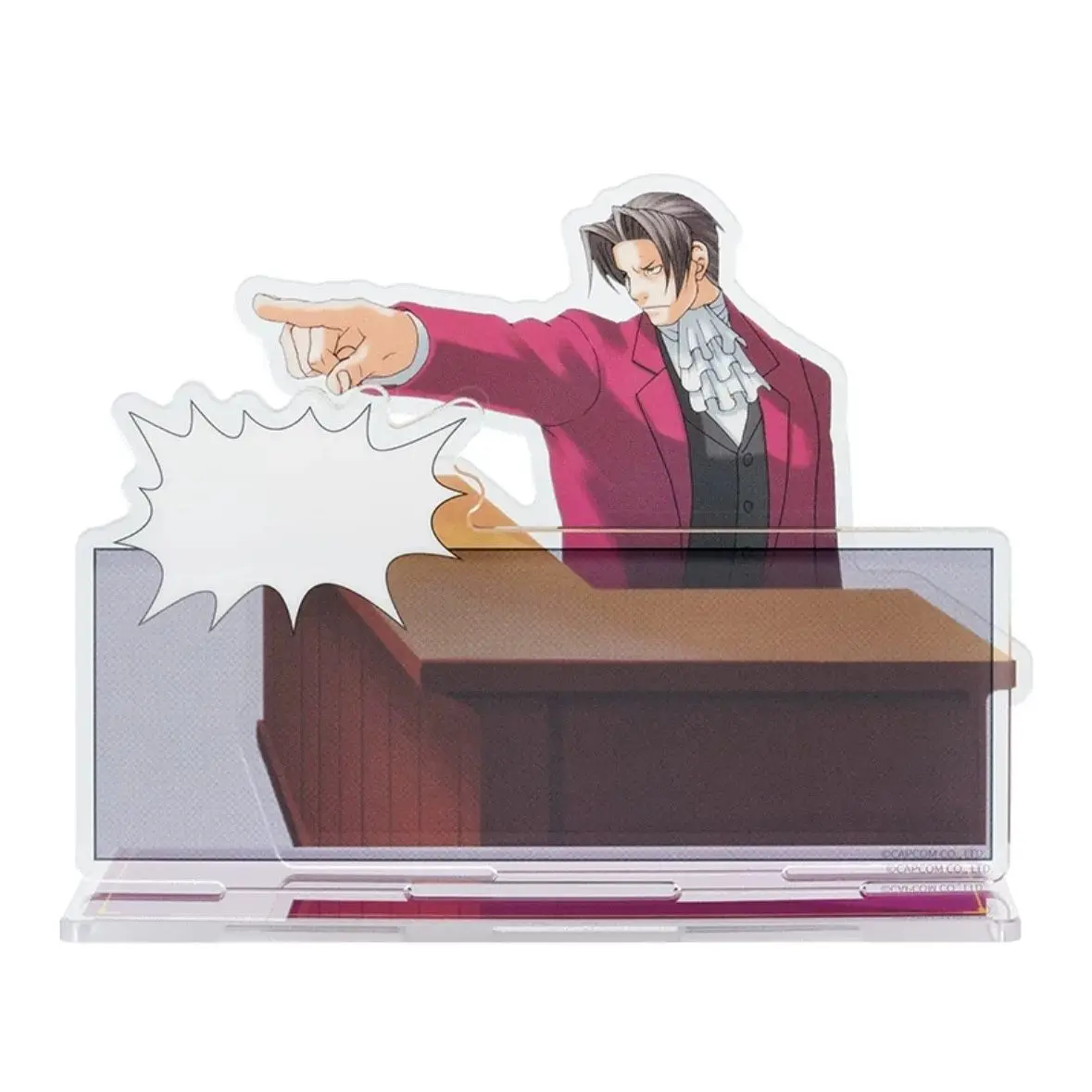 Anime Game Ace Attorney Phoenix Wright Miles Edgeworth Cosplay Acrylic Q Version Couple Scene Stand Desktop Model Decor Prop