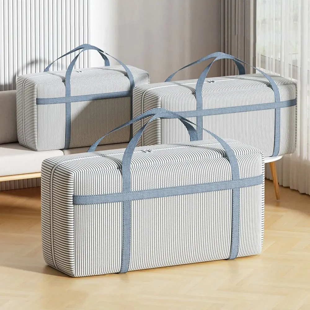 

Non-woven Fabric Clothes Quilt Storage Bag Foldable Large Capacity Moving Packing Bag Space Saving with Zippers & Handles