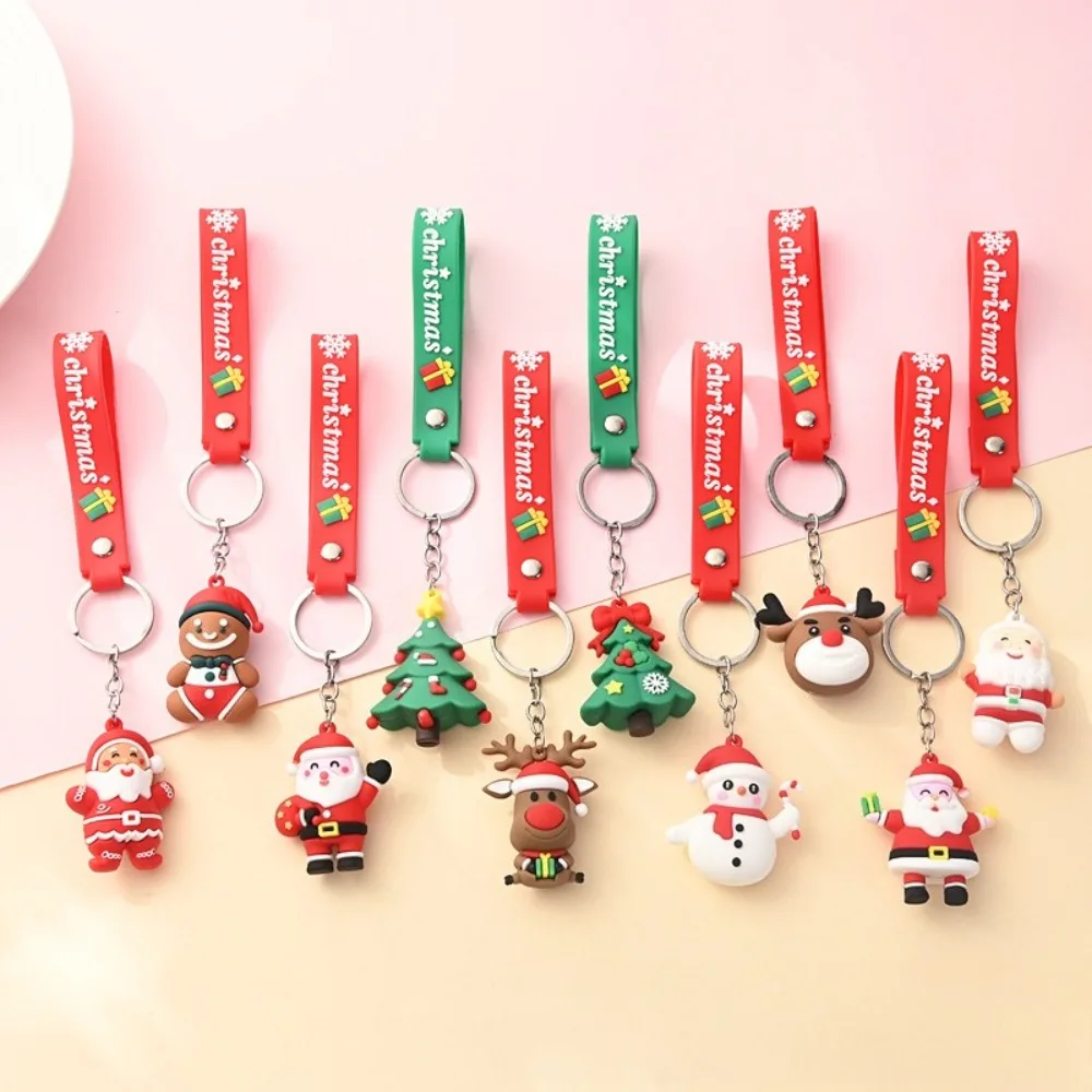 Christmas Decoration Keychain Christmas Tree Keychain Santa Claus Bag Decoration Pendant Reindeer Keychain New Christmas Gift