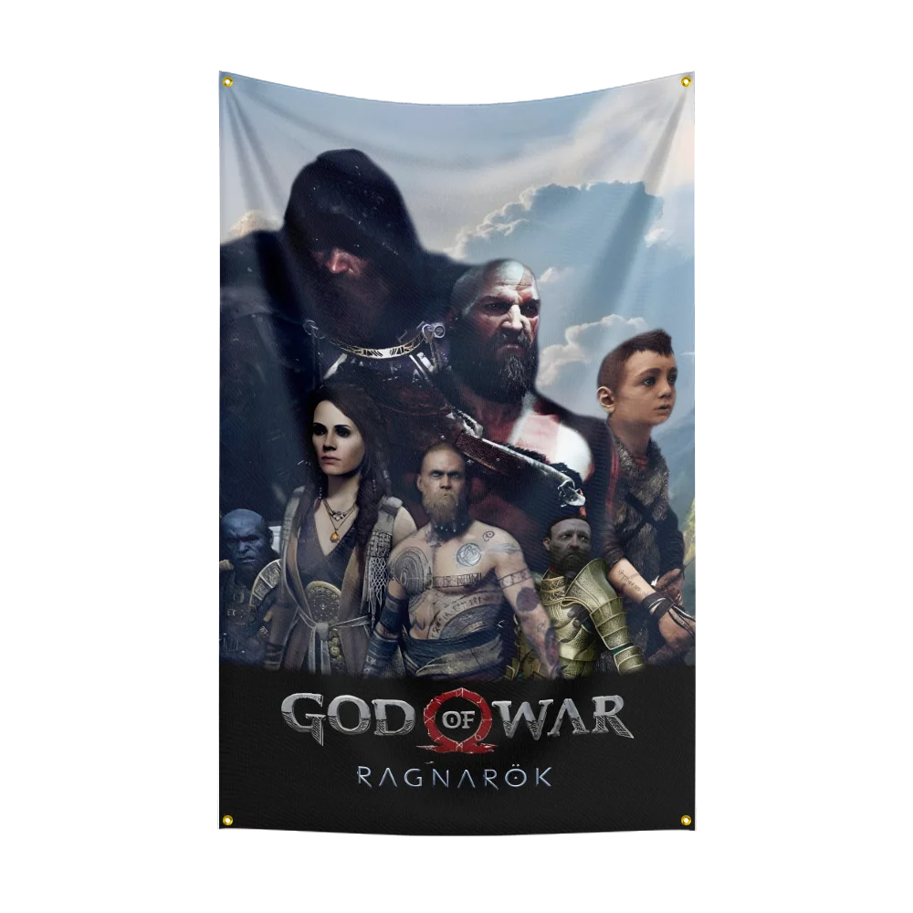 게임 G-God O-of W-War 플래그, 폴리에스터 디지털 인쇄 게임 태피스트리 커튼 장식, 2 × 3ft, 3 × 5ft