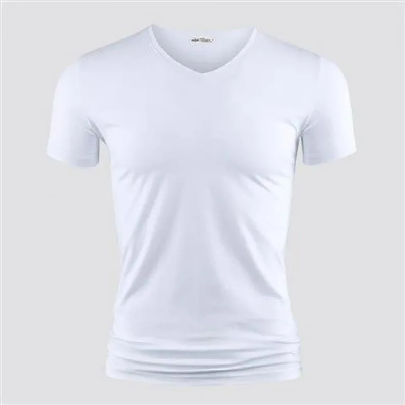 White V-neck