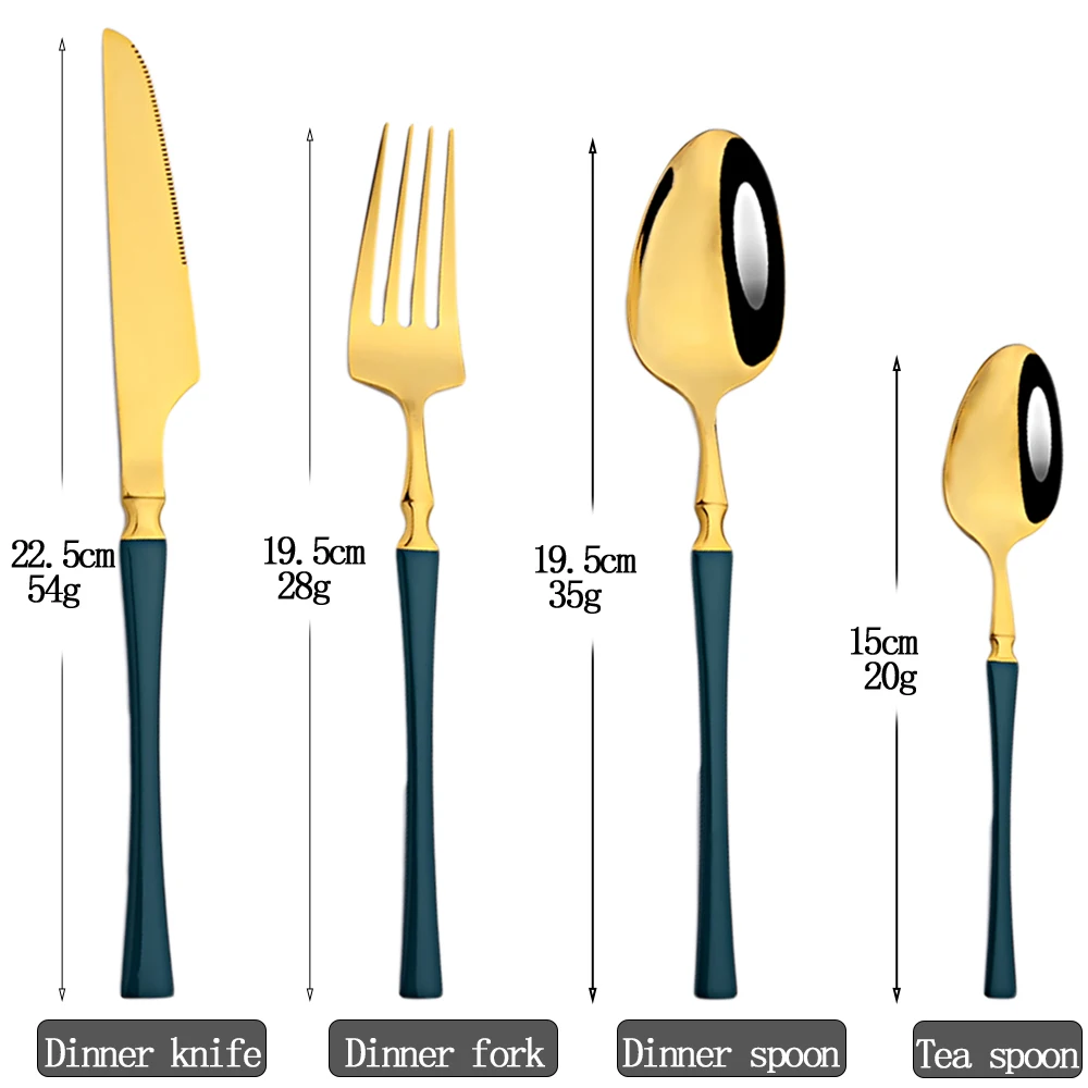 24 szt. Zestawy sztućców lustro zestaw obiadowy ze stali nierdzewnej noże widelce łyżeczka zastawa stołowa zachodnia kuchnia sztućce