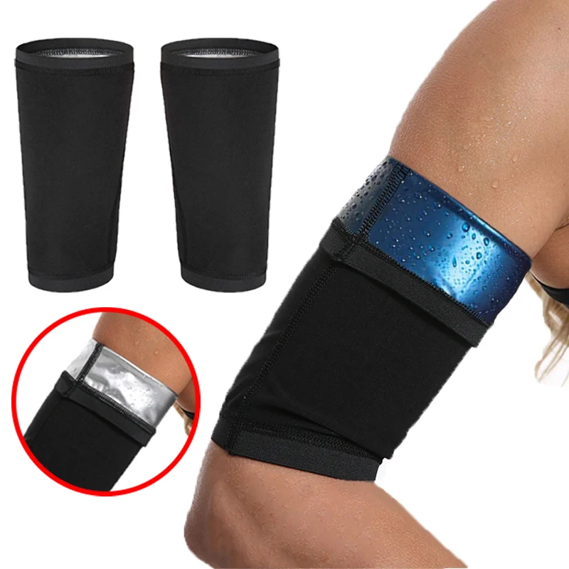 1Pair Arm Slimming Shapers Compression Wrap Sport Sauna Sweat Bands for Weight Loss Women Gym Workout Fitness Arm Trimmer Straps