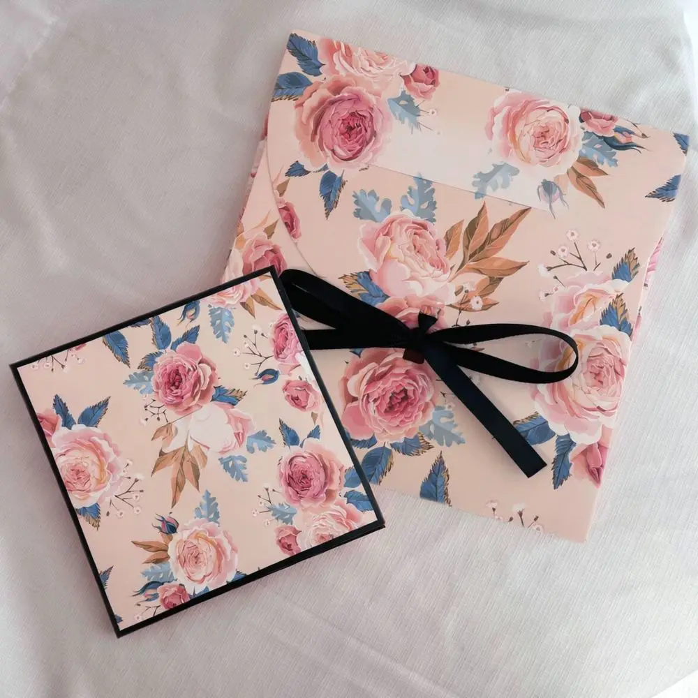 Minimalist Envelope Style Box For Silk Handkerchief Shirt Packaging Decorative Paper Gift Case Fashion Accessory Storage Holder