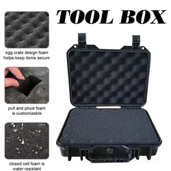 Waterproof  Tool box With Anti-shock Foam Hard CaseSafety Protector Box Organizer Hardware Tool Case Equipment Instrument Box