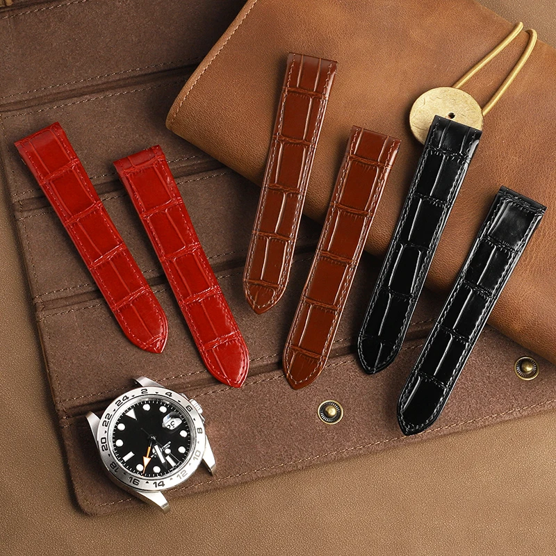 Cartier Watch Santos - حزام ساعة من الجلد الطبيعي عالي