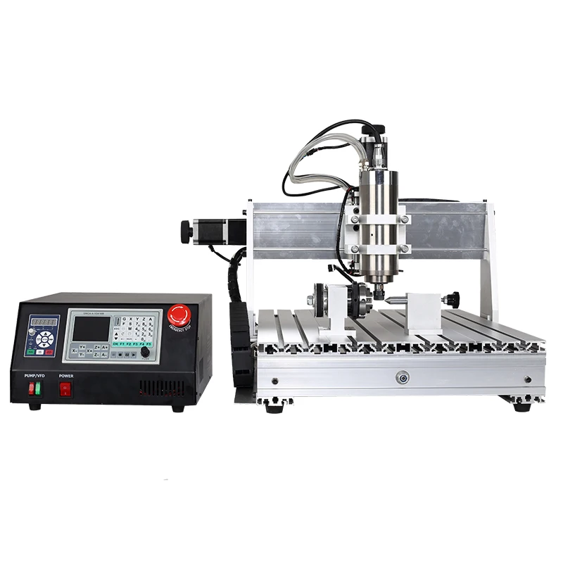 Hot Sale CNC 6040 4 Axis 2200W 3D Router Engraver Machine with High Precision Ball-screw DSP no need connect PC laptop